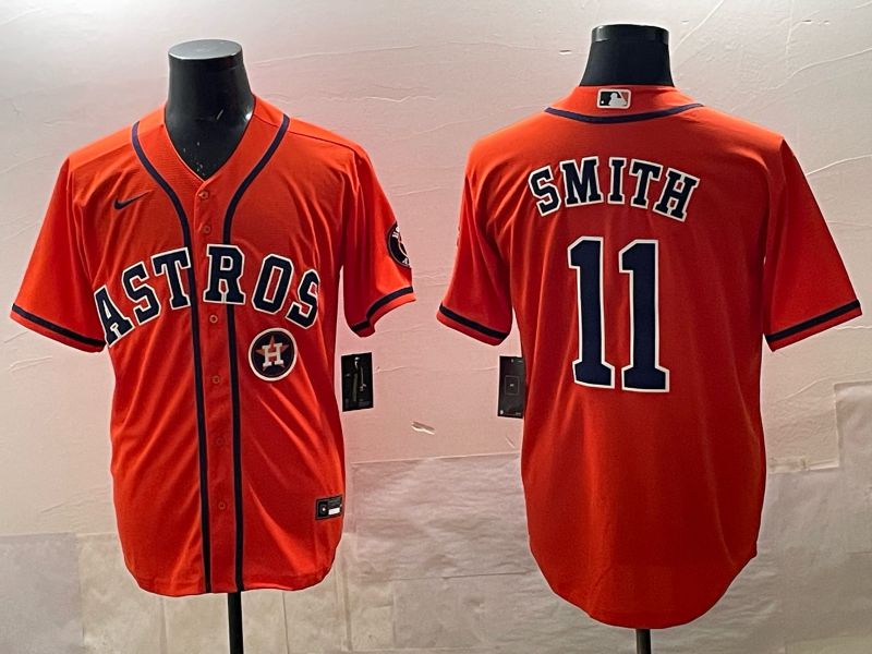 Men 2025 Houston Astros #11 Smith Orange Nike 2025 MLB Jersey 018->houston astros->MLB Jersey